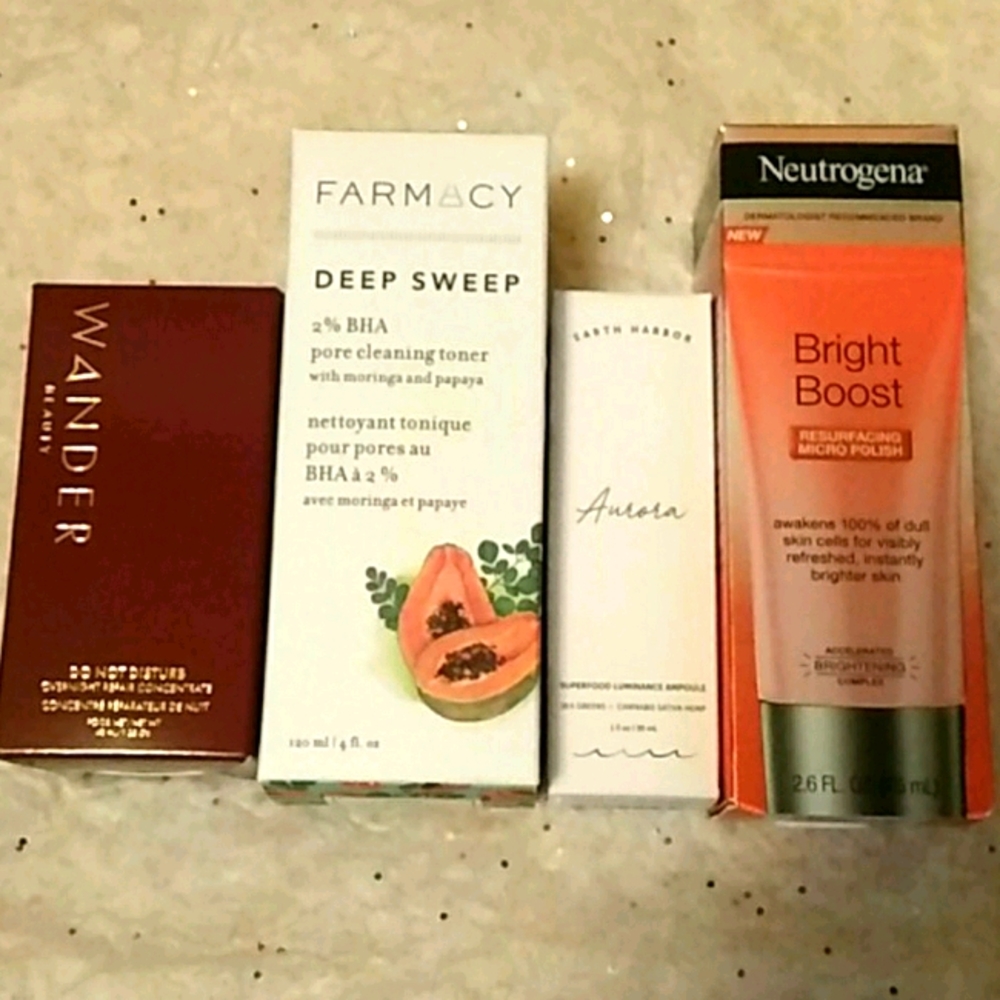 Skincare Bundle lot wander Farmacy neutrogena